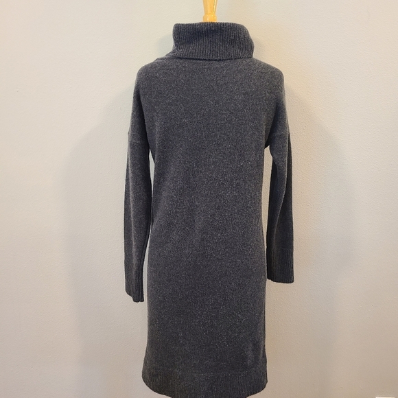 Ann Taylor Gray Turtleneck Cashmere Sweater Dress - Picture 7 of 8